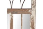 48X30 Brown Glass Wall Mirror - Detail