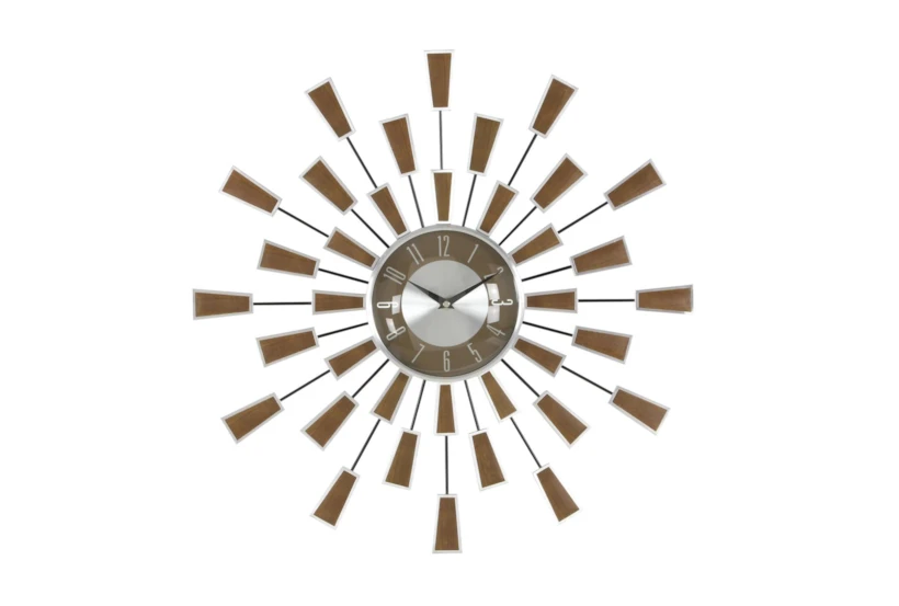 22X22 Brown Iron Wall Clock - 360