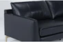 Marmont Navy Leather Loveseat By Drew & Jonathan For Living Spaces - Detail
