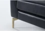 Marmont Navy Leather Chair By Drew & Jonathan For Living Spaces - Detail