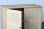 Natural Rattan + Reclaimed Pine 2 Door Cabinet - Detail