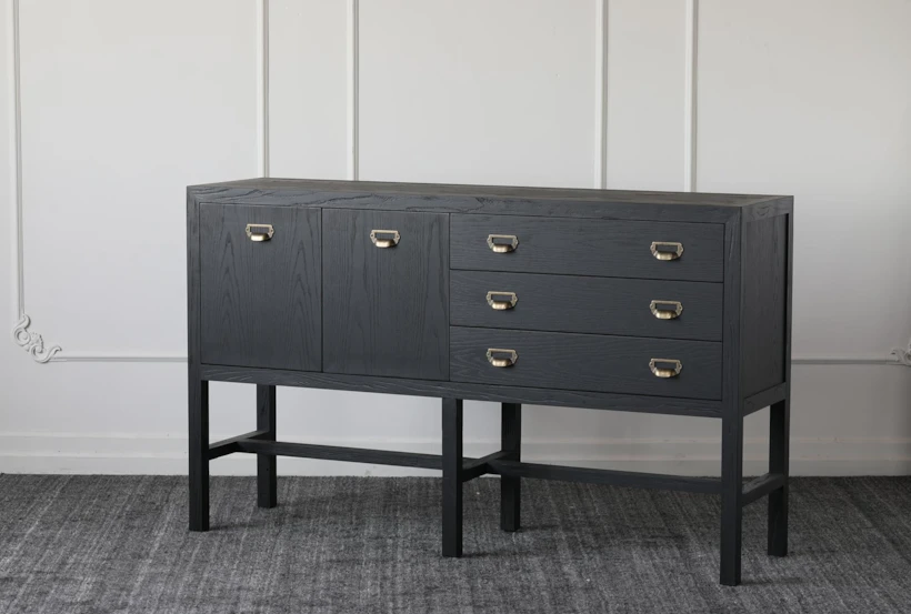 Black 2 Door + 3 Drawer Console Table - 360