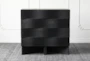Wavy Black Accent Cabinet - Front