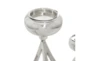 16" Silver Stainless Steel Candle Holder - Detail