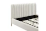 Lisette White Full Velvet Upholstered Platform Bed - Detail