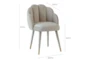 Rita Light Grey Velvet Dining Chair - Dimensions Diagram