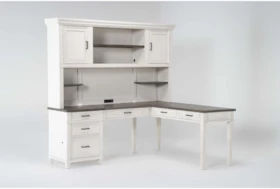 Aberdeen 4 Piece Modular Corner Desk With Hutch + File