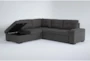 Flinn 103" 2 Piece Convertible Sleeper Sectional with Left Arm Facing Storage Chaise - Side