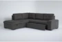 Flinn 103" 2 Piece Convertible Sleeper Sectional With Left Arm Facing Storage Chaise - Side