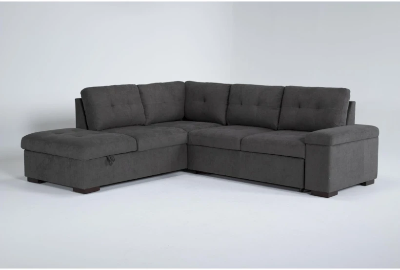 Flinn 103" 2 Piece Convertible Sleeper Sectional with Left Arm Facing Storage Chaise - 360