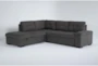 Flinn 103" 2 Piece Convertible Sleeper Sectional with Left Arm Facing Storage Chaise - Signature