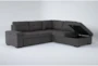 Flinn 103" 2 Piece Convertible Sleeper Sectional With Right Arm Facing Storage Chaise - Side