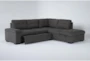 Flinn 103" 2 Piece Convertible Sleeper Sectional with Right Arm Facing Storage Chaise - Side