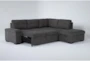 Flinn 103" 2 Piece Convertible Sleeper Sectional With Right Arm Facing Storage Chaise - Side