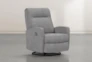 Dale IV Fabric Power Swivel Glider Recliner With Power Headrest - Side