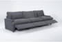 Jolene Dark Grey 122" 3 Piece Power Triple Reclining Modular Sofa with USB - Side