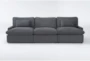 Jolene Dark Grey 122" 3 Piece Power Reclining Modular Sofa with USB - Signature