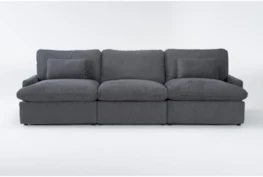 Jolene Dark Grey 3 Piece Dual Power Reclining Sofa