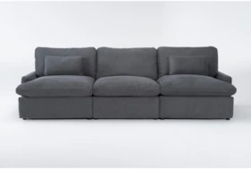 Jolene Dark Grey 122" 3 Piece Sofa