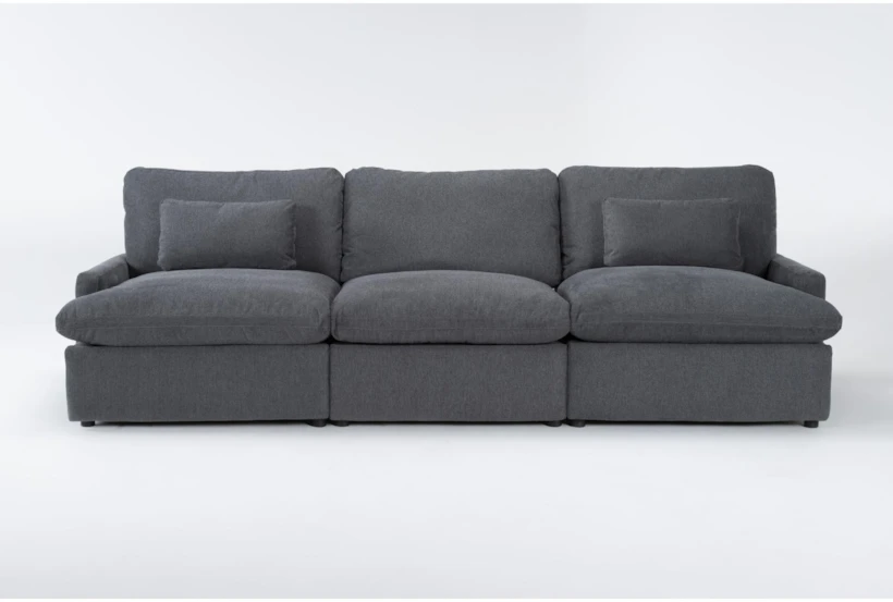 Jolene Dark Grey 122" 3 Piece Modular Sofa - 360
