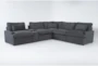 Jolene Dark Grey 134" 6 Piece Reclining Sectional With Three Power Recliners And A Console - Signature