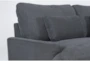 Jolene Dark Grey 134" 6 Piece Reclining Sectional With Three Power Recliners, Console & Ottoman - Side