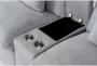 Jolene Silver Grey 98" 3 Piece Modular Loveseat with Storage Console & USB - Detail