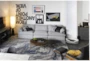 Jolene Silver Grey 122" 3 Piece Power Triple Reclining Modular Sofa with USB - Room