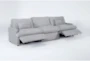 Jolene Silver Grey 122" 3 Piece Power Reclining Modular Sofa with USB - Side
