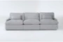 Jolene Silver Grey 122" 3 Piece Sofa - Signature