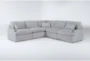 Jolene Silver Grey 120" 5 Piece Power Reclining L-Shaped Modular Sectional with 2 Power Recliners & USB - Signature