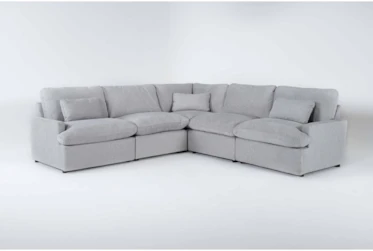 Jolene Silver Grey 5 Piece Reclining Sectional With Two Power Recliners