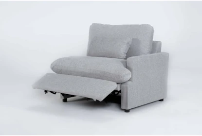 Jolene Silver Grey Power Right Arm Facing Recliner with USB - Side