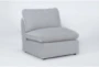 Jolene Silver Grey Armless Chair - Side