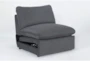 Jolene Dark Grey 158" 6 Piece Reclining Modular Sectional With Three Power Recliners And Ottoman - Side