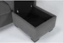 Mackenzie Charcoal Grey 80" Queen Plus Foam Sleeper Sofa Bed with Reversible Storage Chaise - Detail