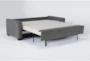Mackenzie Charcoal Grey 80" Queen Plus Foam Sleeper Sofa Bed with Reversible Storage Chaise - Sleeper