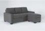 Mackenzie Charcoal 84" Queen Plus Sofa Sleeper With Reversible Storage Chaise - Signature