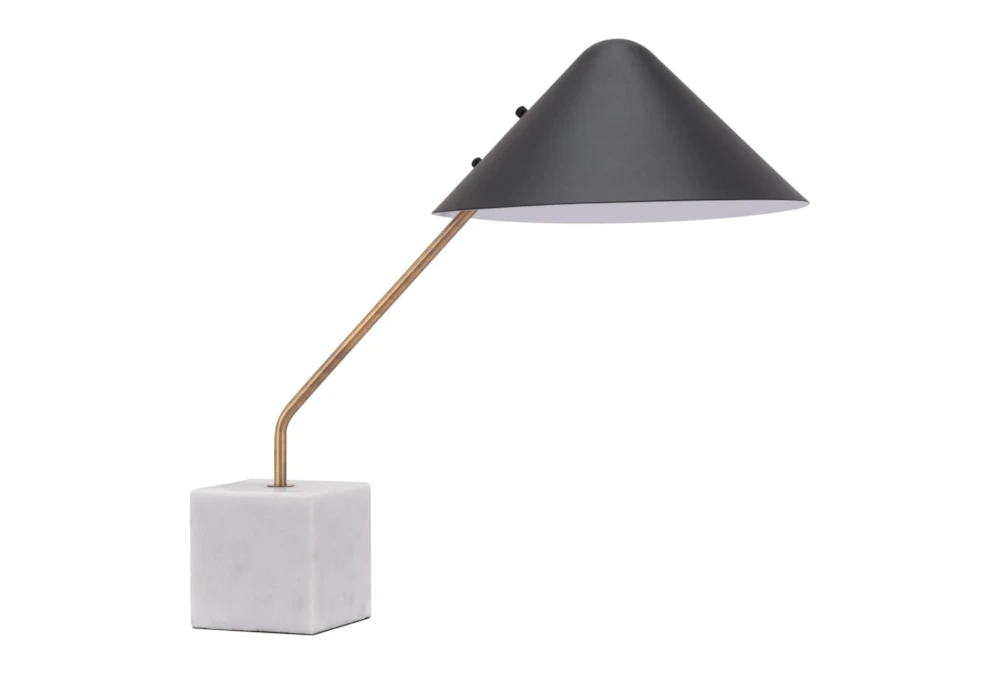 21 Inch Black Conical Shade Task Table Lamp