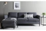 Aya Grey 90" Sofa With Reversible Chaise - Room