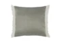 20X20 Gray Textural Zig Zag With Fringe Performance Pillow - Back