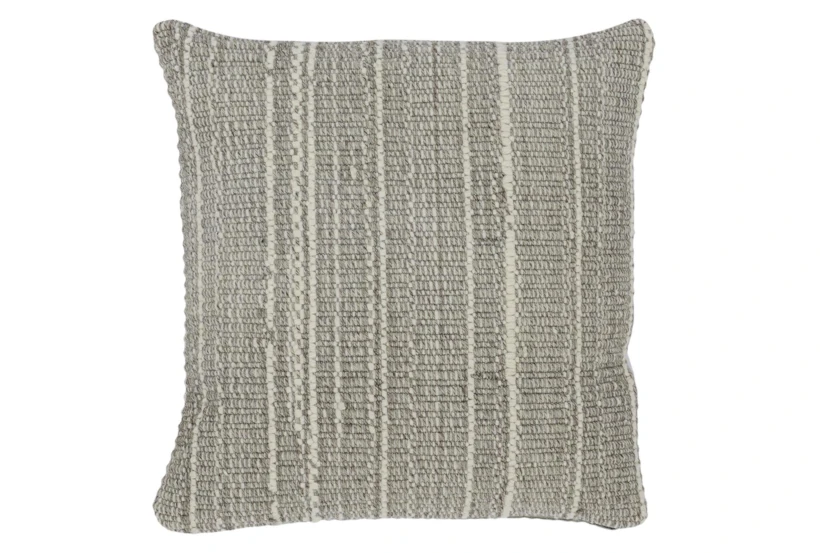 20X20 Gray Textural Lines Performance Throw Pillow - 360