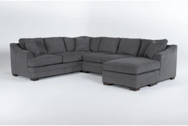 Dominic Grey 127" 2 Piece Sectional With Right Arm Facing Chaise