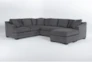 Dominic Grey 127" 2 Piece Sectional With Right Arm Facing Chaise - Signature