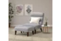 Lucca Grey Accent Chair & Ottoman - Room