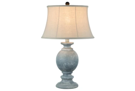29 Inch Light Blue Hydrocal Table Lamp - Main