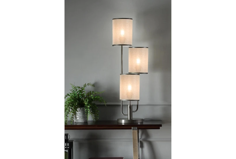 31 Inch Taupe Three Shade Table Lamp - 360