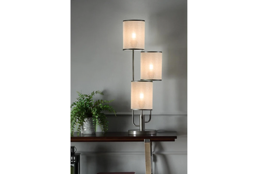31 Inch Taupe Three Shade Table Lamp