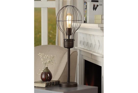 26 Inch Birdcage Bulb Shade Table Lamp