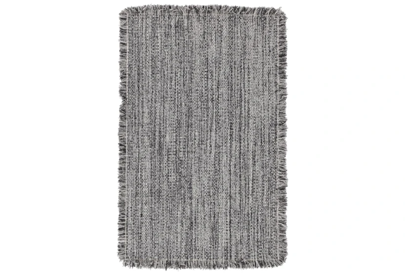 5'x8' Rug-Grey/Black Woven Wool - 360